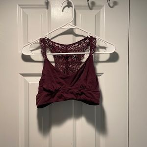 Maroon yoga bralette